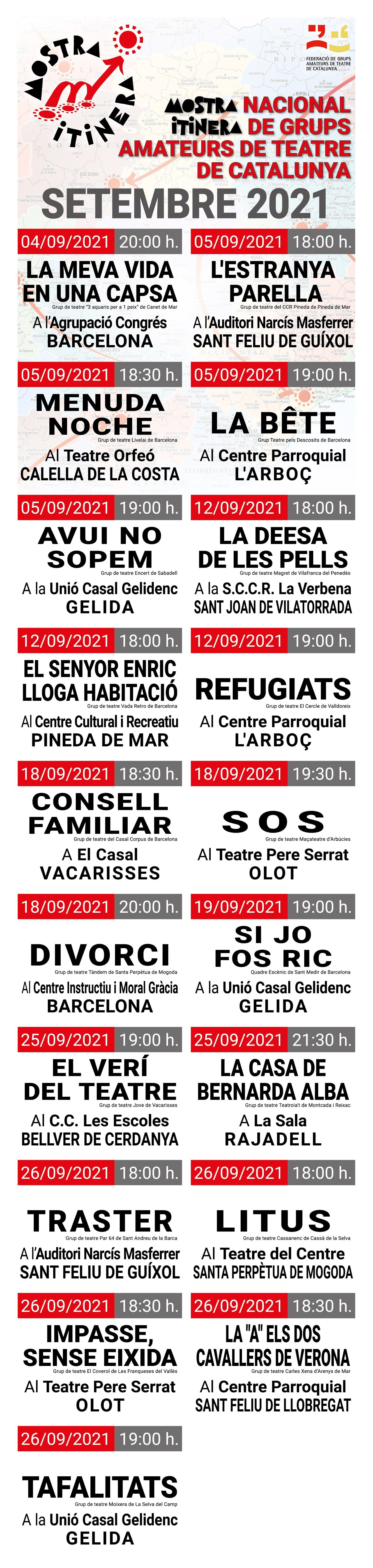 CARTELL PROGRAMACI SETEMBRE