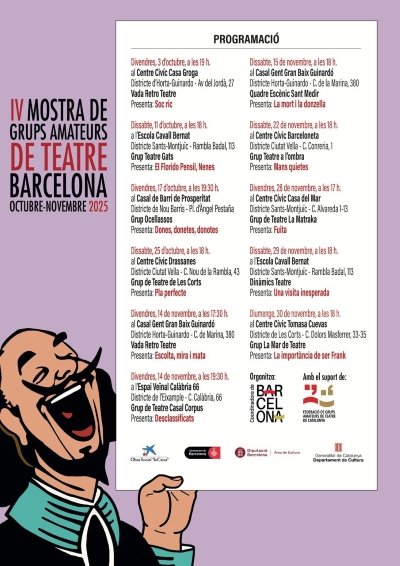 A punt la IV Mostra  Grups Amateurs de Teatre de Barcelona