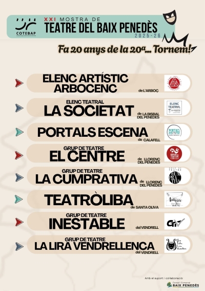 XXI Mostra de Teatre del Baix Penedès
