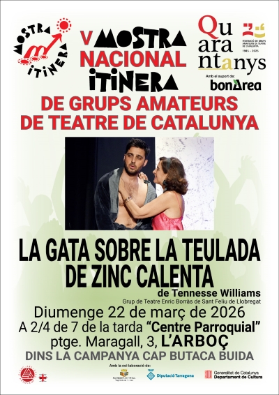 ‘La gata sobre la teulada de zinc calenta’ al Teatre Parroquial de l’Arboç