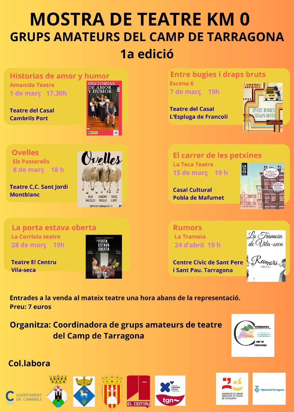 Els grups del Camp de Tarragona omplen la primavera de teatre