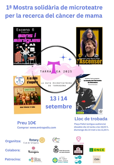 La Coordinadora de Tarragona s’implica en TarraTea, primera Mostra Solidària de microteatre 