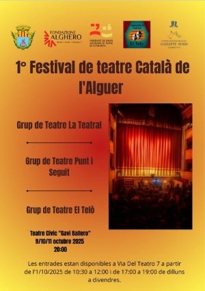 Cartell de la Mostra de teatre català de l'Alguer