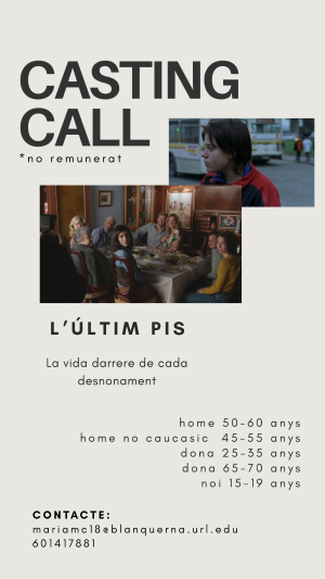 Càsting per a un treball de final de grau per a la Balnquerna