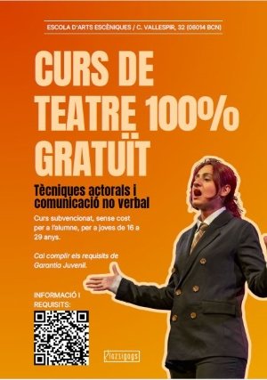 Curs de tècniques actorals i comunicació no verbal per a joves 