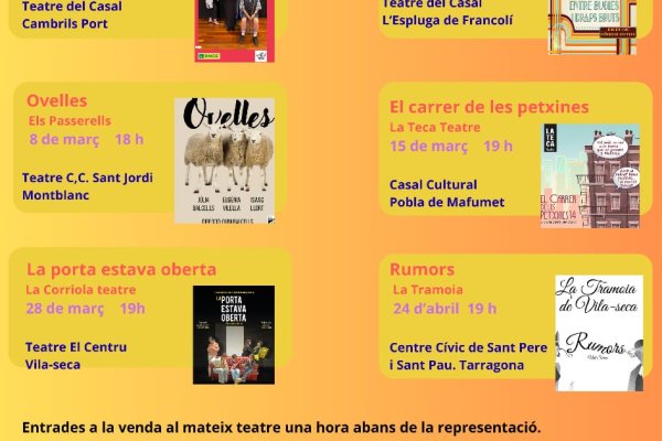 Els grups del Camp de Tarragona omplen la primavera de teatre
